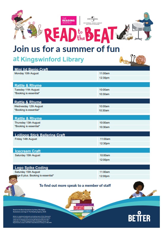 Kingswinford Library - Summer Reading Challenge 10-15 August 2026